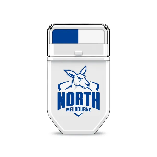 North Melbourne Kangaroos Blue and White FANBRUSH applicator