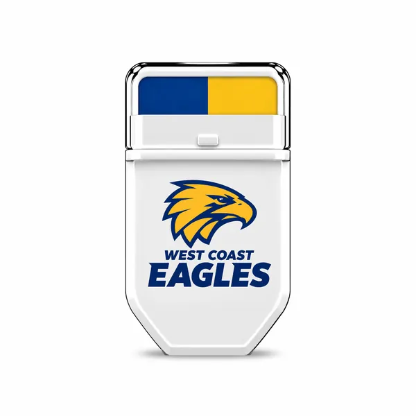 West Coast Eagles Blue, Yellow and White FANBRUSH applicator