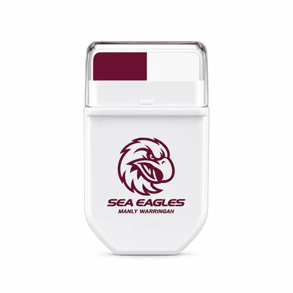 Manly Sea Eagles Maroon and White FANBRUSH applicator