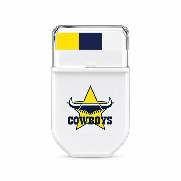 North Queensland Cowboys Yellow, Navy Blue and White FANBRUSH applicator