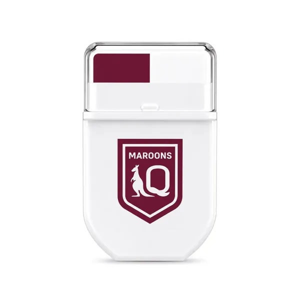 Queensland Maroons State of Origin Maroon and White FANBRUSH applicator