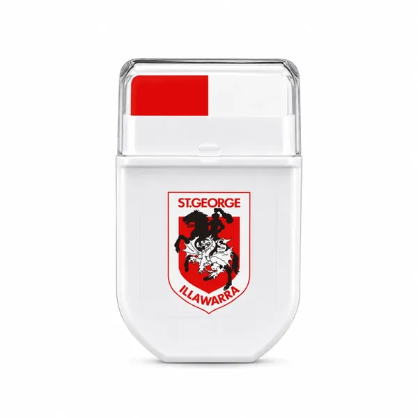 St George Illawarra Dragons Red and White FANBRUSH applicator